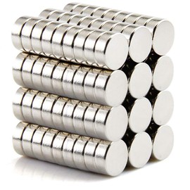 DIYMAG Small Refrigerator Magnets, 100Pcs Tiny Magnets Round Magnets for Crafts, Premium Brushed Nickel Fridge Magnets, Office Magnets- Come with a Storage Case