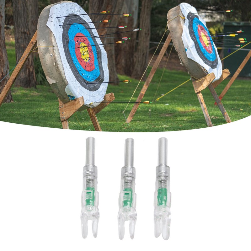 3PCS Archery Lighted Nocks Plastic Automatic with Switch 6.2mm Inner