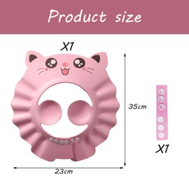 DHWEKU Shower Cap Children's Shower Cap, Hair Washing Child Protection, Shampoo Bath Protection, Soft Cap Cap, Hat, Waterproof Cap, Hair Washing Cup, for Babies from 6 Months (Pink)