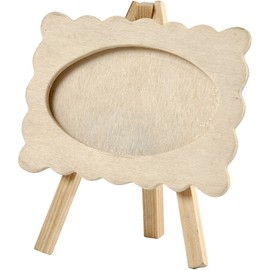 Frame on a easel, size 13,2x11,5 cm, thickness 18 mm, plywood, 1pc