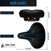Bicycle Saddle, Ergonomic, Shock-Absorbing and Breathable Bicycle Saddle, Extra Wide