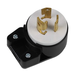 Right angled Nema L7-15P 15A/277V 2 Pole 3 Wire Industrial Grade Locking Male Plug, Industrial Twist Lock L7-15 15-Amp/277-Volt 12 Directions Adjustable AC Plug. LK-6313T