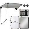 Svartur Black Locker Organizer Kit with Shelf, Shelf, Mirror, Pen