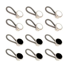 12pcs, Collar Extenders,Neck Extender Button Invisible for Men Shirts Suits Trouser, Coat, Shirts Adds 1 in Instantly (White, Black)