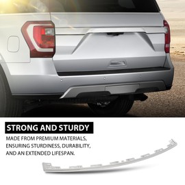 GRAND ORANGE Rear Center Bumper Face Bar Step Pad Molding Trim Chrome Compatible with Ford Explorer 2018-2019, Fit XLT & Limited Models (XLT Without Sport Appearance Package) JB5Z17C830AA, FO1144116