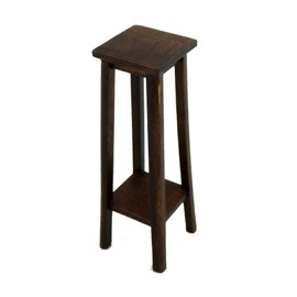 Melody Jane Dolls Houses Dark Oak Fern Stand Plant Pedestal Large Miniature Furniture 1:12