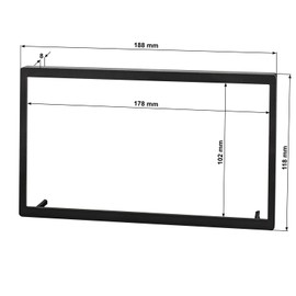 tomzz Audio 2400-056 2DIN Double ISO DIN Metal Frame Installation Bay Radio Faceplate Installation Kit Installation Frame China/Android Devices