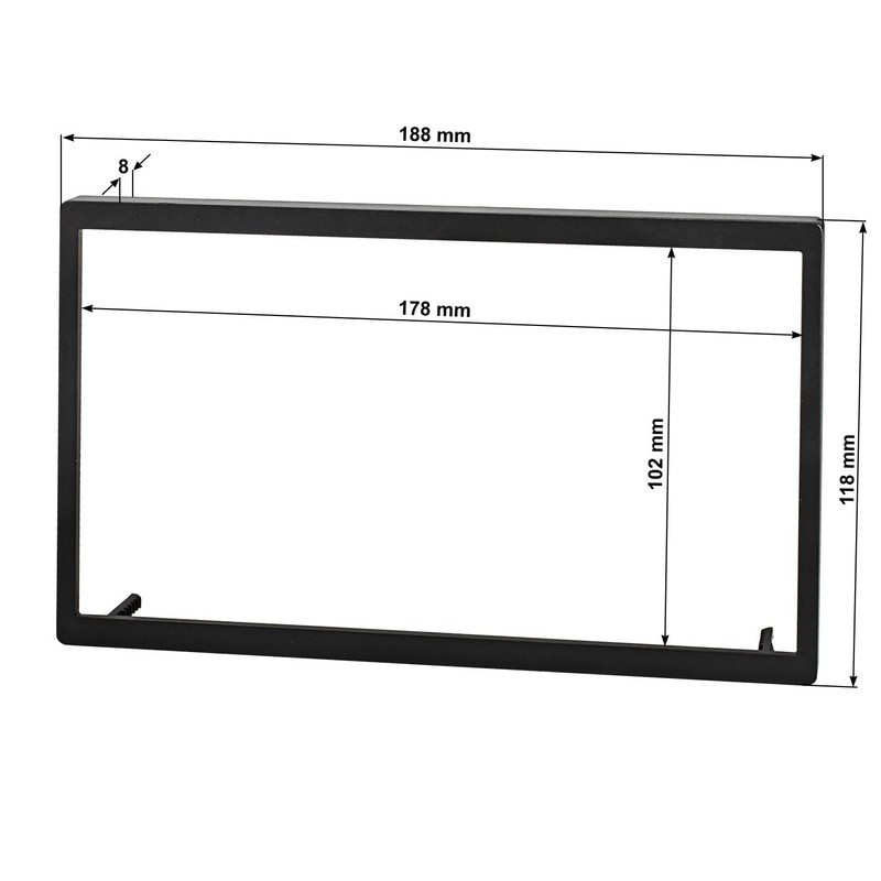 tomzz Audio 2400-056 2DIN Double ISO DIN Metal Frame Installation