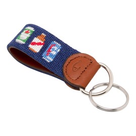 Huck Venture Beer Can Needlepoint Key Fob & Keychain (Beer Can)