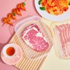 Suclain 4 Pieces Bacon Keeper Plastic Deli Meat Saver with