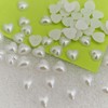 MajorCrafts® 240pcs 8mm White Flat Back Heart Shaped Resin Pearls