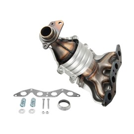 PHILTOP Front Catalytic Converter Kit Direct-Fit Fit For 2001-2005 Civic 1.7L DX/GX/HX/LX/LX Special Edition/Value Package - Replace# 16373, 642281, 40582 Stainless Steel (EPA Compliant)