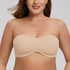 MELENECA Women's Strapless Bra for Large Bust Minimizer Unlined Bandeau