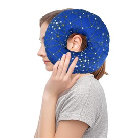 Donut-Kissen mit Loch, Piercing-Kissen für Seitenschläfer, Donut Kissen Gegen Ohrenschmerzen, Piercing Kissen Ohrkissen Rundes, Rundes Baumwoll-Piercing-Kissen