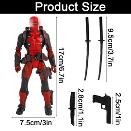 BSNRDX Anime Figures Red Black Figures Hero Toy, Boy Model Figure Ornaments for Collectors and Children Birthday Gift Display Suitable Birthday Anniversary Toy