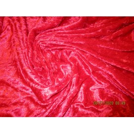 Unbranded CRUSHED RED PANNE VELVET / BY THE YARD