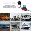 Waterproof in-line ATO/ATC LED Fuse Holder,12 AWG for Automotive, Marine（5