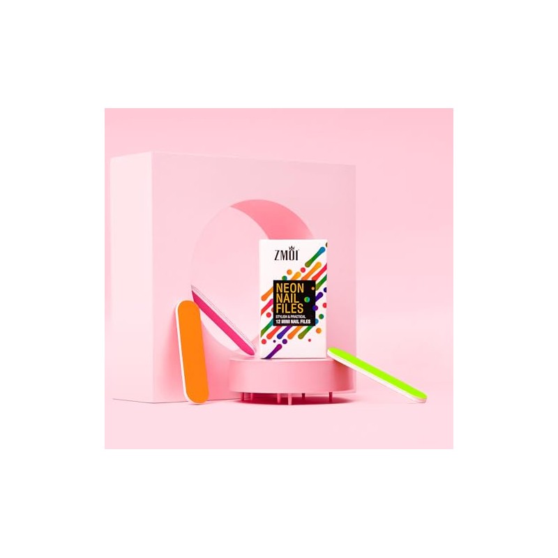 Colorido Neon Girly Mini Limas de uas (1 docena) ZMOI