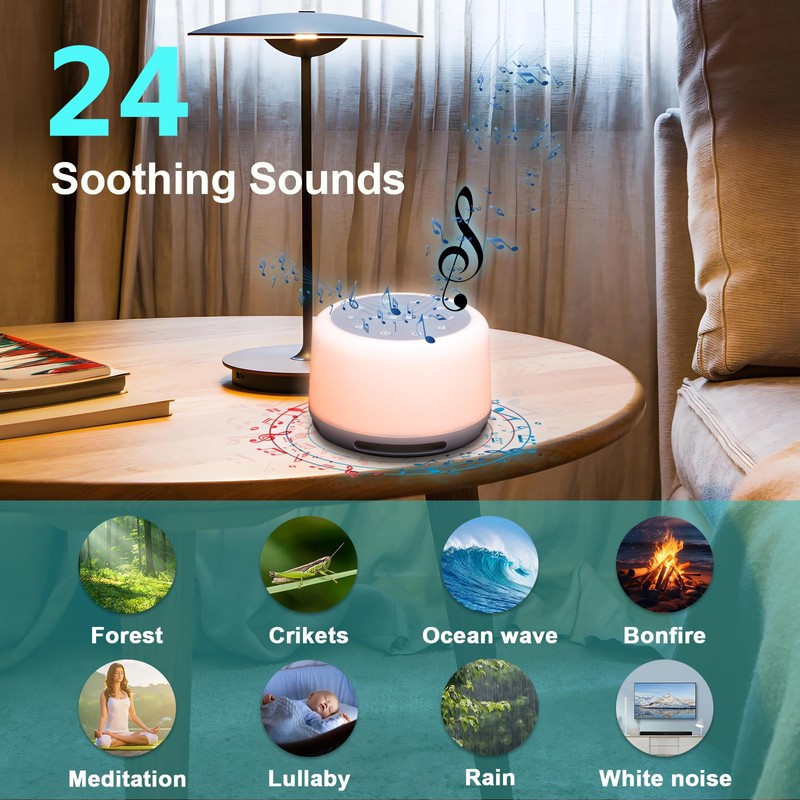 HW Harmony Well White Noise Machine for Sleeping & Relaxing,