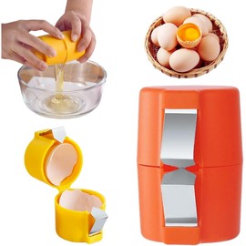 Zuchii 3 PACK Egg Shell Opener, Egg Cracker Tool for Raw Eggs, Egg separators for Raw Egg & yolk & Hard Boild Egg, New 2025 Egg Opener Tool,Egg Peeler Tool, Kitchen & Gadgets for Cooking (Orange*1)