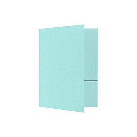 9 x 12 Presentation Folders in 100 lb. Seafoam with 2 Pockets, Holder for Standard 8 1/2 x 11 Paper, Professional Documents, Brochures, School Reports, 100 Pack (Blue)