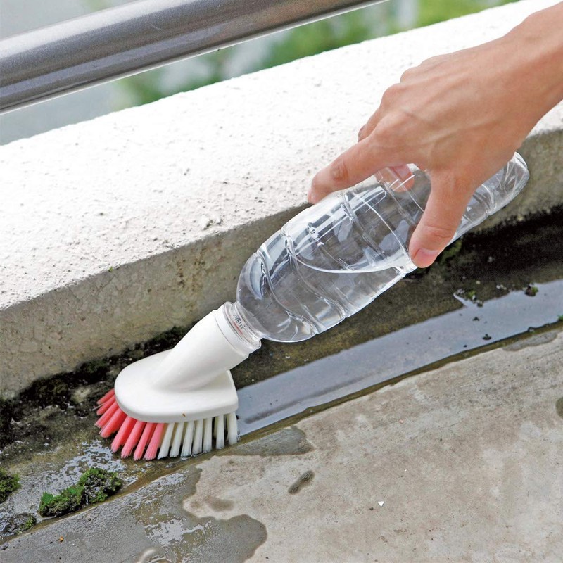アズマ 掃除用ブラシ ペットでそうじゴシゴシブラッシング ブラシ幅7cm 全長7.5cm ペットボトルにつけるだけ AZ746