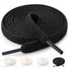 Stepace 2 Pairs (4 Pieces) Pure Cotton, Flat Laces, Length