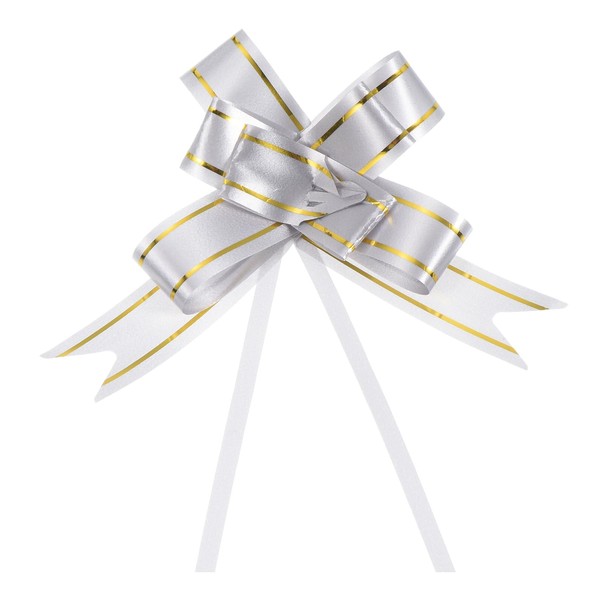 M METERXITY 100 Pack Pull Bows - Gold Thread Style