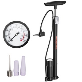 Floor Bike Pump with Gauge, HHDQYMSG 160 PSI High Pressure,Bicycle Pump Suitable for Road and Mountain Bikes, Baby Stroller, Balls
