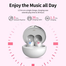 AMAFACE - Auriculares inalámbricos inalámbricos con Bluetooth 5.0 de dibujos animados, micrófono integrado, lindos panda auriculares, audífonos impermeables IPX5, auriculares deportivos inalámbricos,