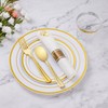 Goodluck 700 Piece Gold Plastic Dinnerware Set for 100 Guests,