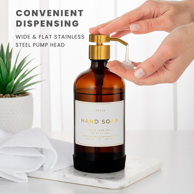 Hand and Dish Soap Dispenser for Kitchen and Bathroom, Set