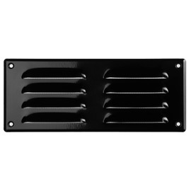 LIRAST 8x3 Vent Cover with Mesh - Black AC Ventilation Register for Outdoor and Indoor - Flat Style Metal HVAC Return Air Grille for Wall and Ceiling - External Size: 10.24" x 4.13"