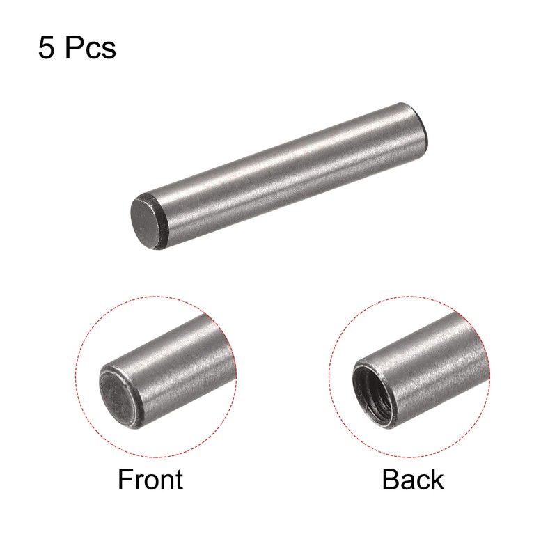 sourcing map M4 Internal Thread Dowel Pin 5pcs 6x30mm Chamfering