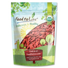 Organic Goji Berries, 3 Pounds - Sun Dried, Large and Juicy, Non-GMO, Raw, Vegan, Sirtfood, Bulk