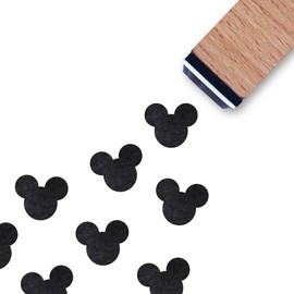 Mouse Head Rubber Stamp, 3/5 Inch Small Mini Stamp for Scrapbooking Card Making Planner