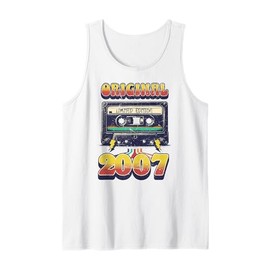 18th Birthday Retro Vintage 2007 Men Women Tank Top