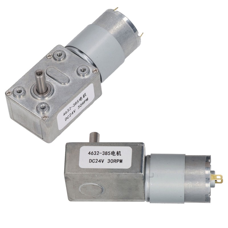 30RPM DC Worm Gear Motor Self Locking Function Rectangular Speed