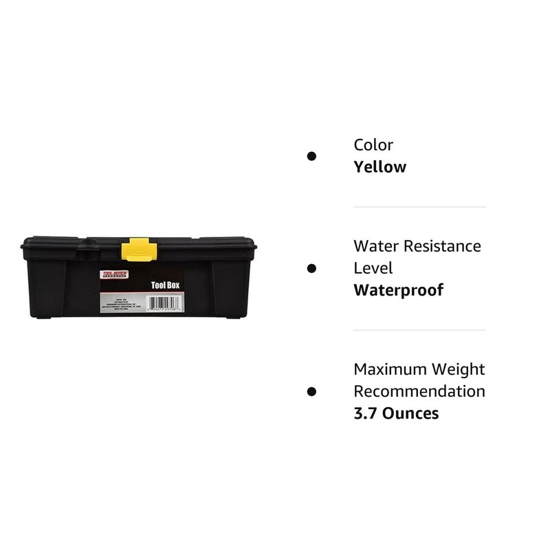 12-inch Tool Box Black/Yellow