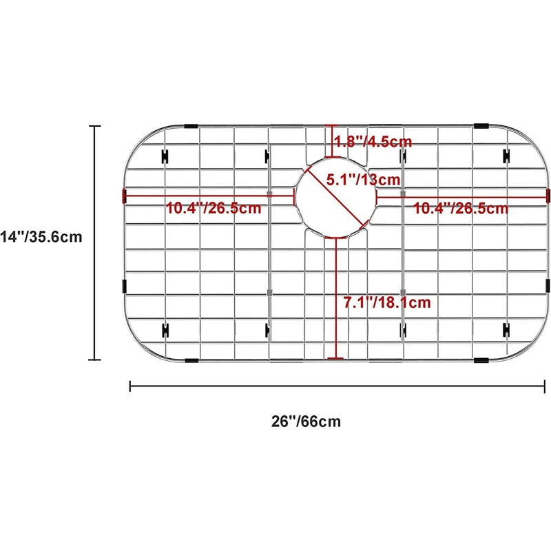 SANNO Sink Grid Sink Protector Grid 26"L X 14"W Kitchen