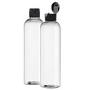 ljdeals 8 oz Clear Plastic Empty Bottles with Black Flip