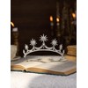 SWEETV Silver Crowns for Women, Crystal Bubble Tiara, Witch Queen