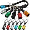 Portable Bit holder Keychain (12pcs Holders + 2pcs Connection Rods