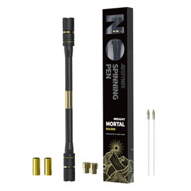 ADSPINZOR Weighted Mortal Spinning Pen Mod by Mr. Nope – Advanced Trick Spin Pen for Precision, Pen Spinning Tricks & Practice – Heavier, Balanced, Anti-Slip Grip, Writable with Brass Weights (Gold)
