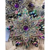 Gisela Graham Luxury Peacock Shades 3D Double Sided Snowflake Hanging