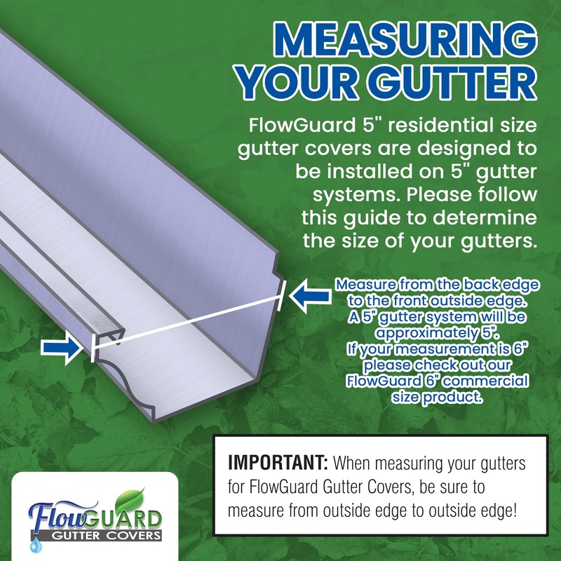 FlowGuard USA Made Professional DIY 5 Inch High Clearance 50-Year