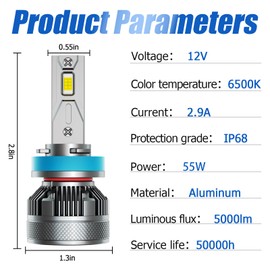 AWALITED Fits for 2013-2018 Dodge Ram 1500 2500 High Low Beam Fog Lights Bulbs Combo, 6000K White Plug-and-Play Super Bright Light Bulbs, Pack of 6