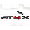 GMC 1PC Gloss Black Red Rear Tailgate AT4X OVERLAY Emblems