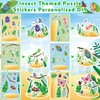 122PCS Insect Bug Party Favors Set, 50 Stickers, 12 Assemble