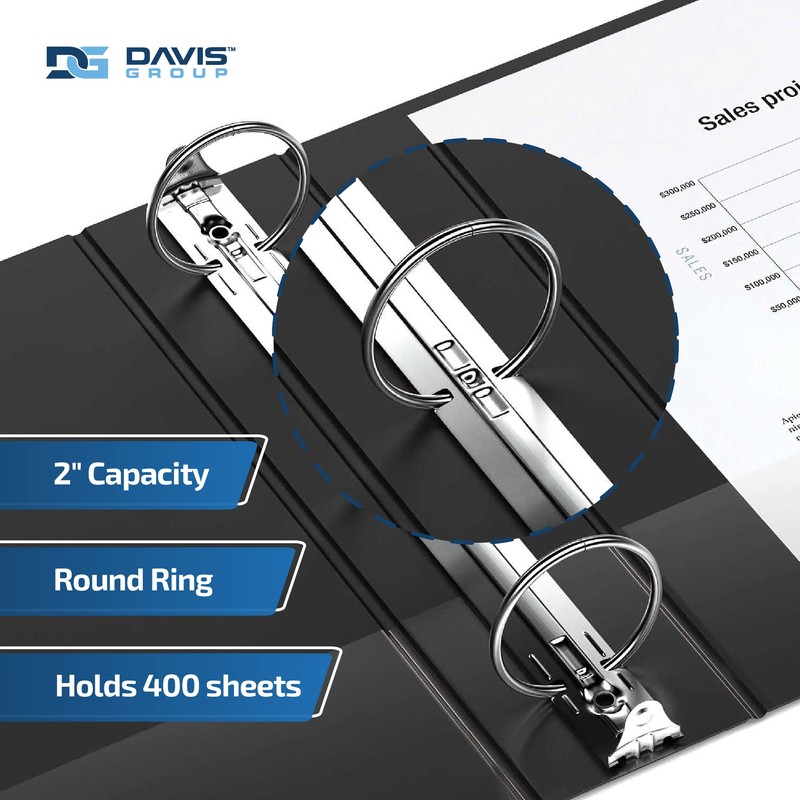Easyview® Premium, 2" Round Ring, View Binder - Black